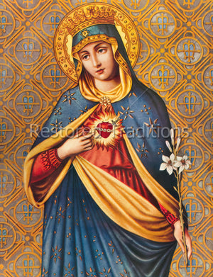 Sorrowful Immaculate Heart – Unknown Artist