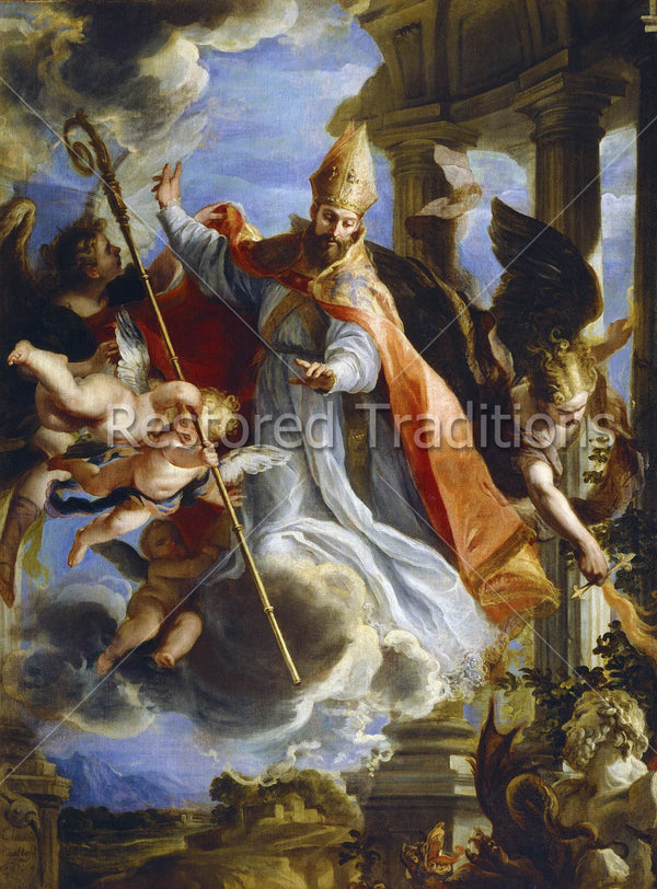 Triumph of St. Augustine, by Coello | High Resolution Image