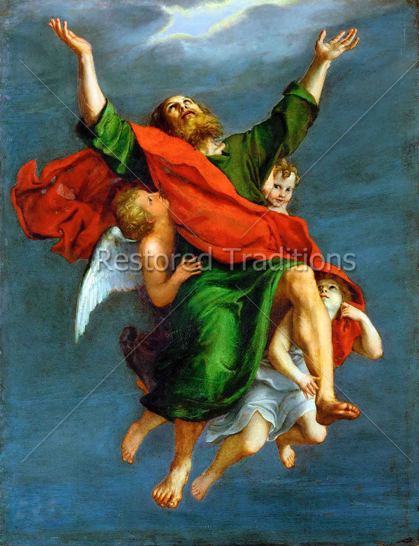 St. Paul in Ecstasy: Royalty-Free Religious Image - Restored