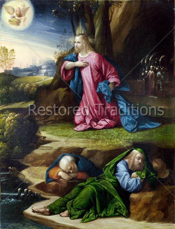 Stock Art | Jesus Praying in the Garden of Gethsemane - Restored Traditions