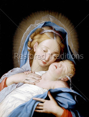 Virgin Mary Holding Sleeping Jesus