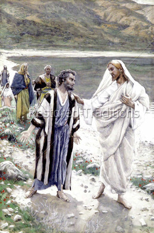 Jesus and Peter by the sea