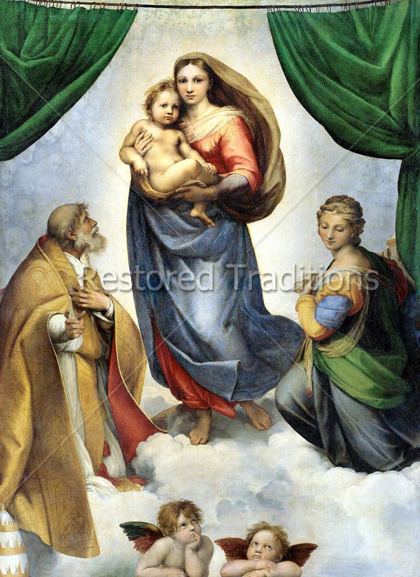 Srstine Madonna Raphael プレイマット OMA raphael-sistine-madonna_600x.