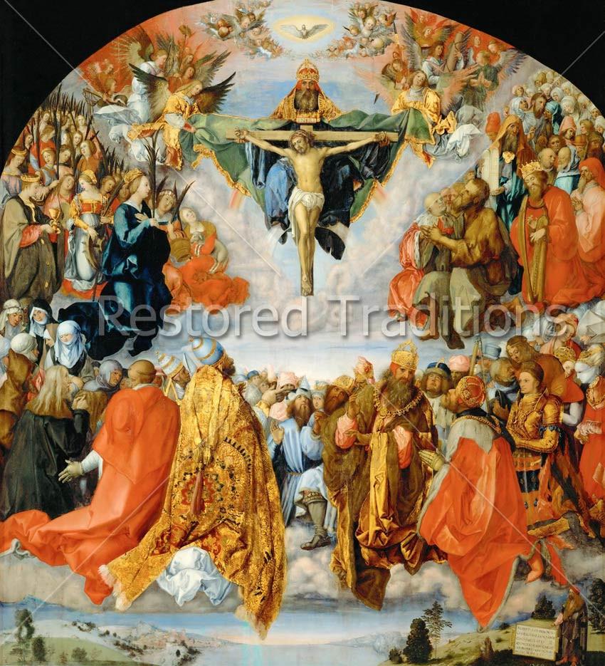 Adoration of the Trinity Durer Restored Image Restored Traditions