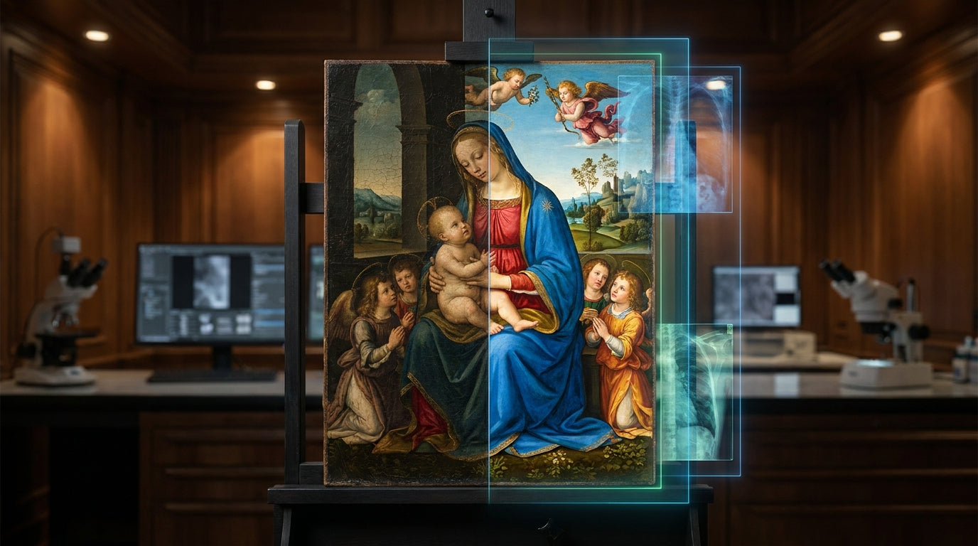 Restored Renaissance religious paintings: Digital tech reveals vibrant art.