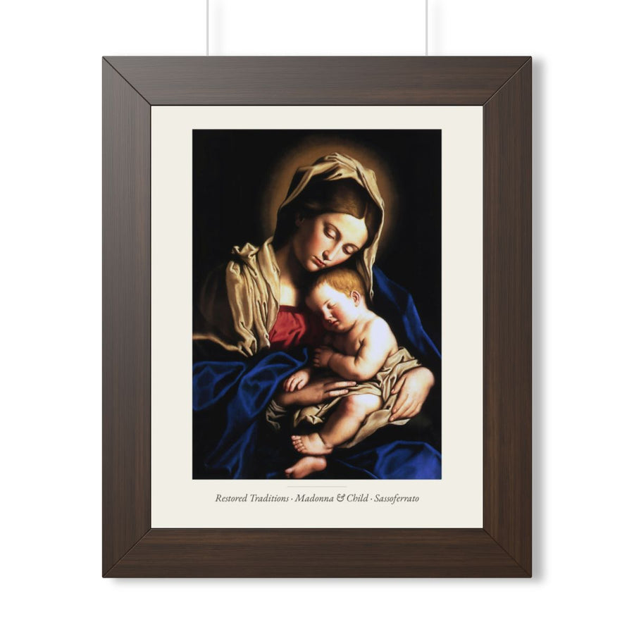 Restored Traditions Madonna & Child – Sassoferrato framed print — lifestyle photo