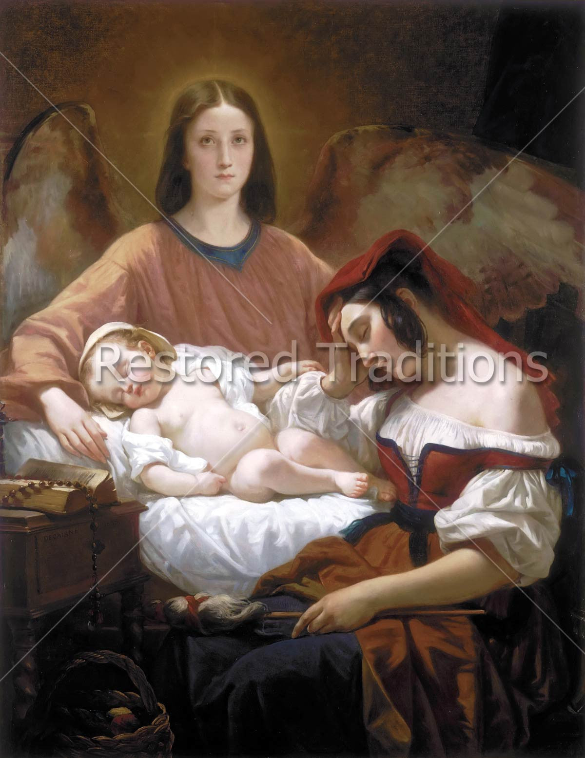 Guardian Angel – Deken, restored fine-art print