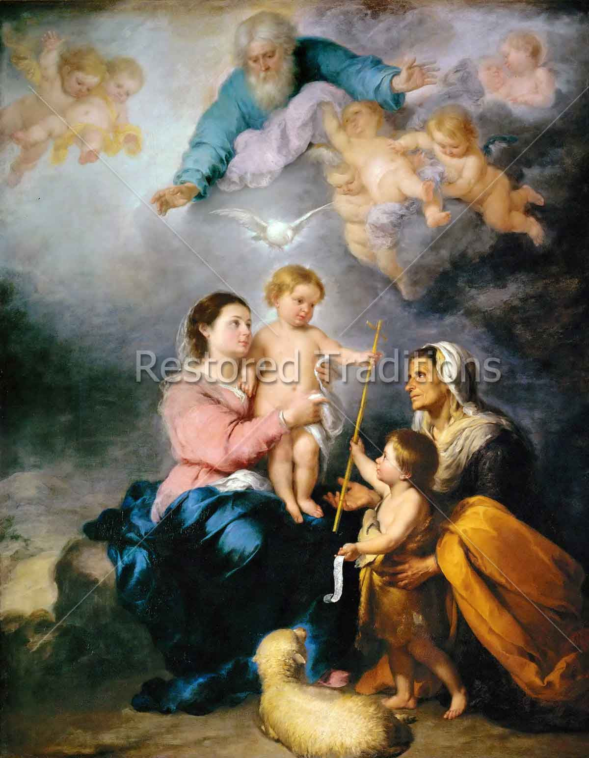 The Seville Virgin – Murillo, restored fine-art print