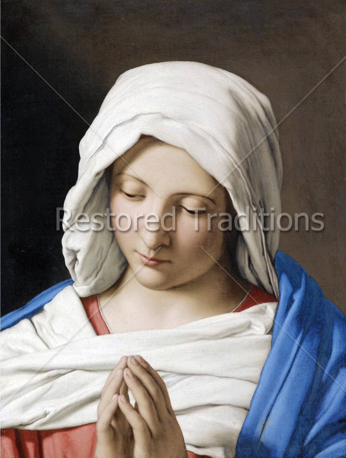 Madonna at Prayer IV – Sassoferrato, restored fine-art print