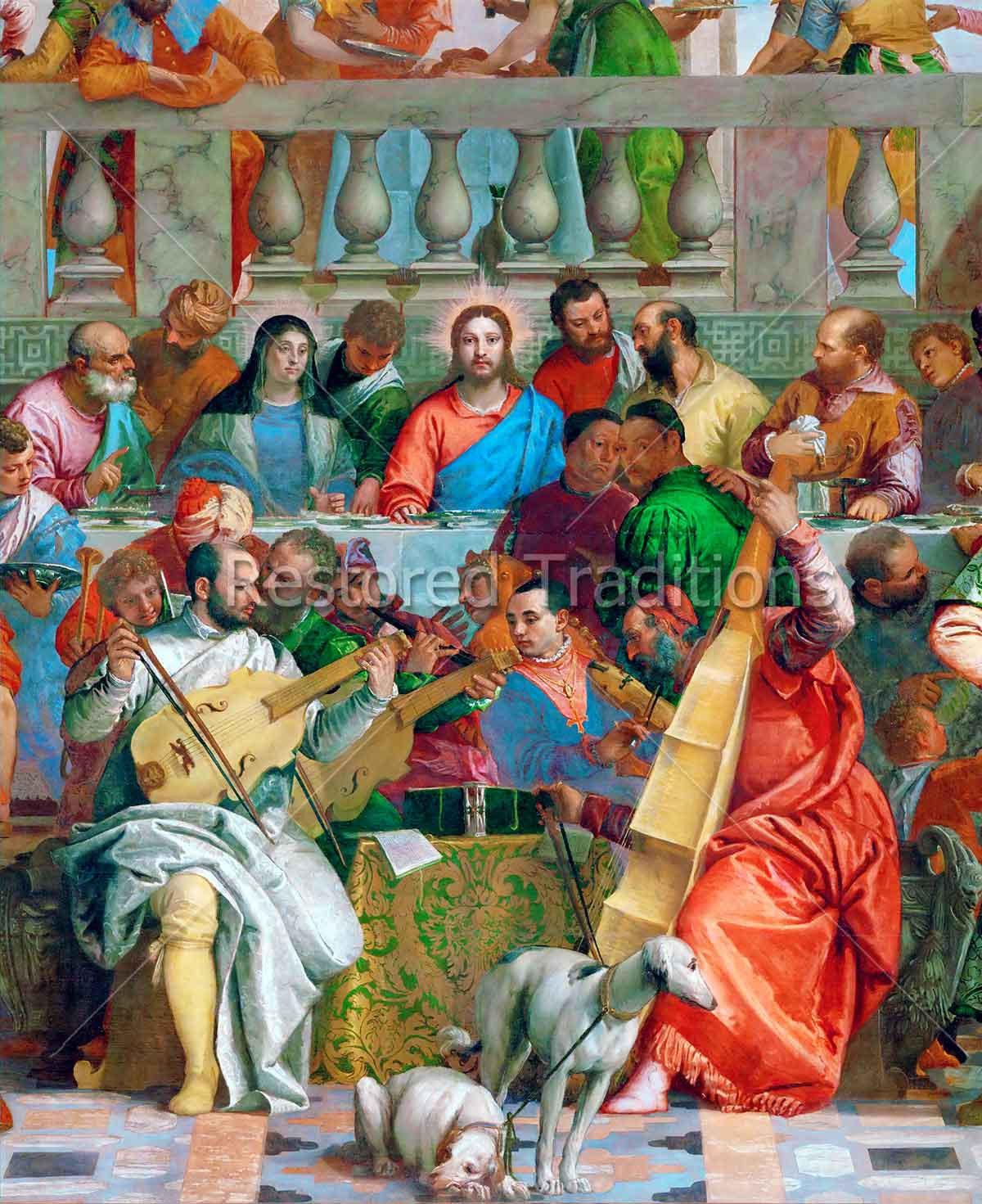 Marriage at Cana Detail – Veronese, restored fine-art print