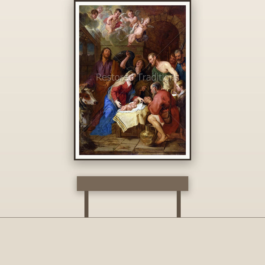 Adoration of the Shepherds – Crayer, restored fine-art print