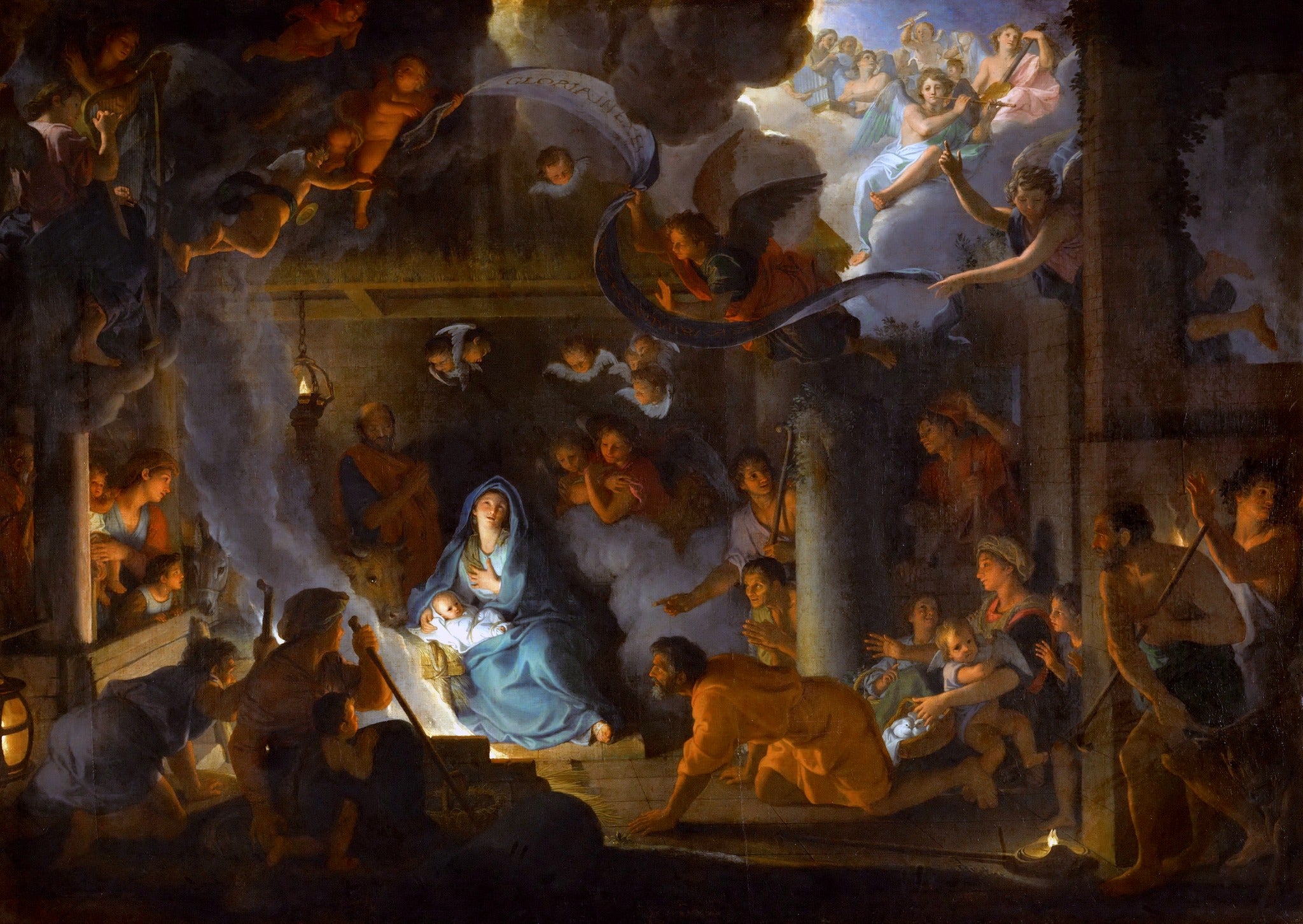Adoration of the Shepherds – La Brun, restored fine-art print