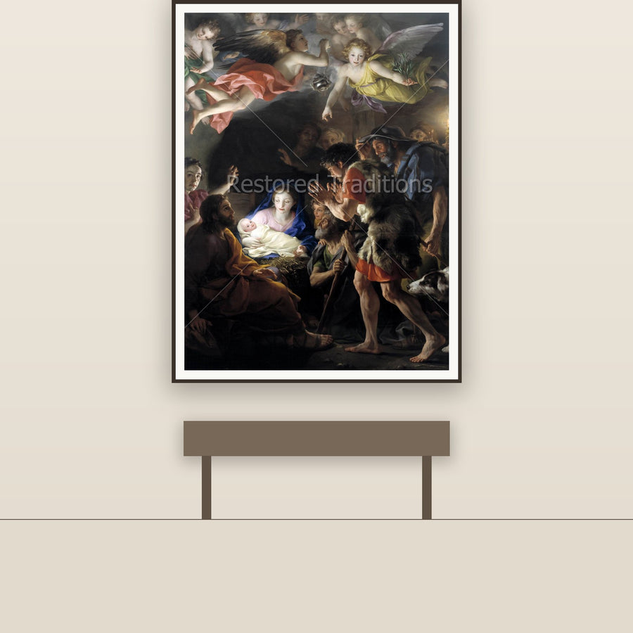 Adoration of the Shepherds – Mengs, restored fine-art print