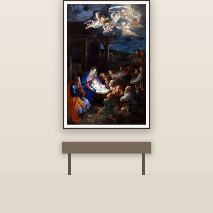 Adoration of the Shepherds – Reni, restored fine-art print