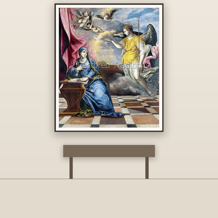 Annunciation – Greco, restored fine-art print