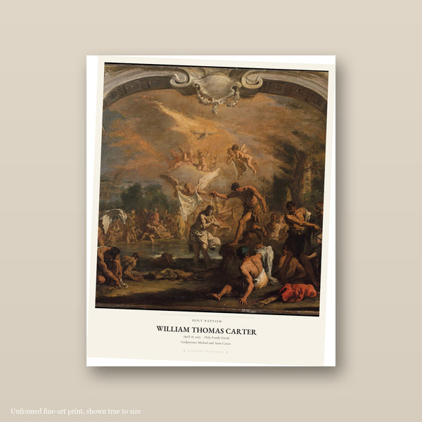 Baptism Gift Set — Keepsake Print + Remembrance Cards