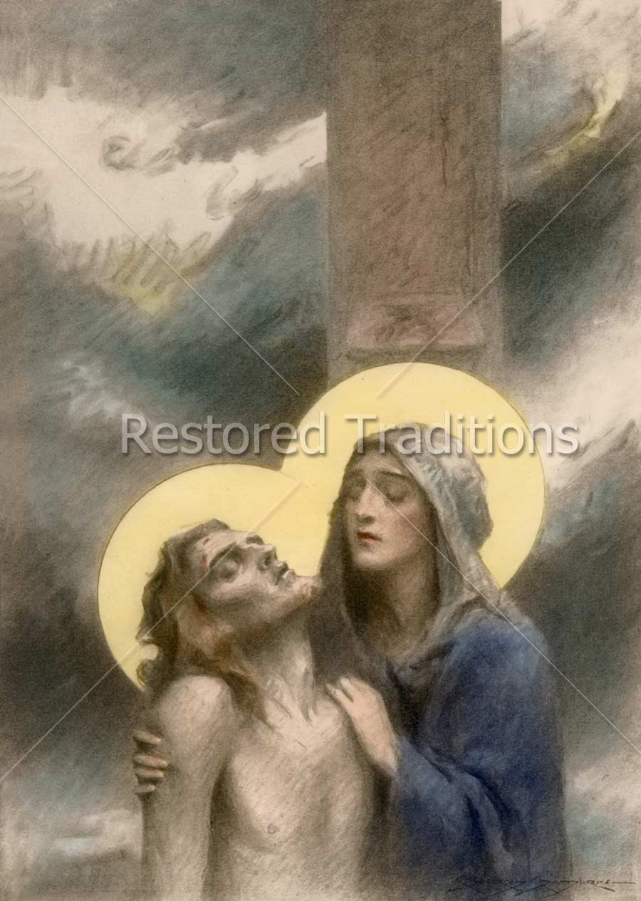 Pieta, It is Consummated – Chambers, restored fine-art print