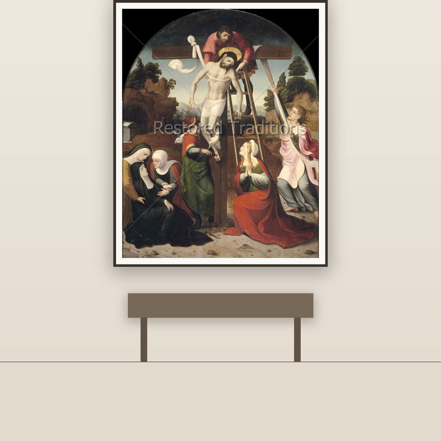 Descent From the Cross – Correa, restored fine-art print