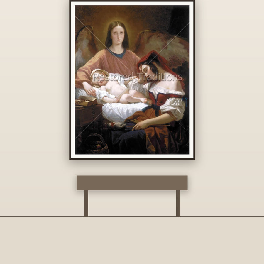 Guardian Angel – Deken, restored fine-art print