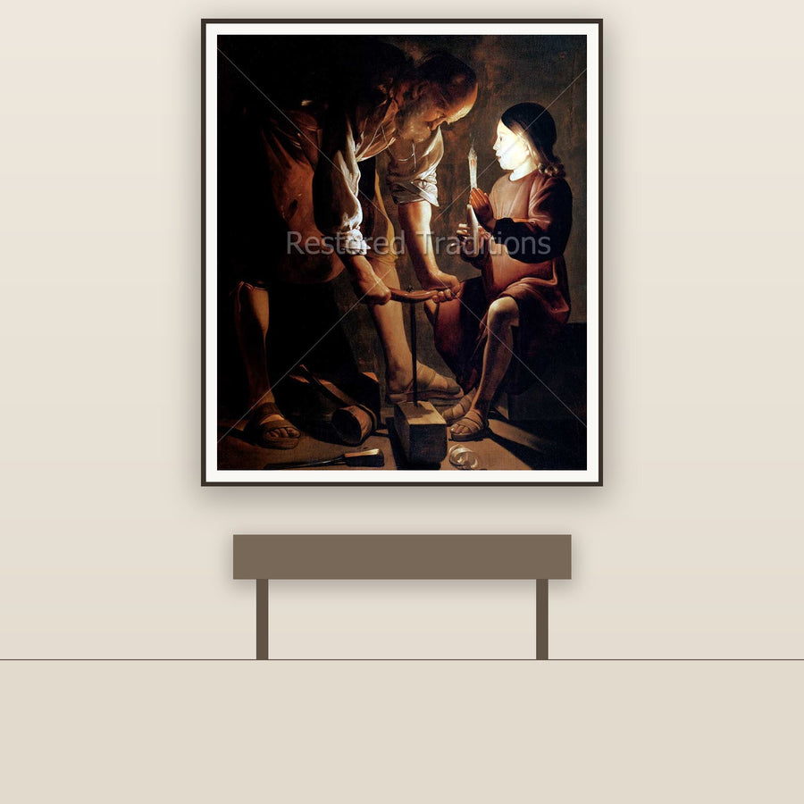 Jesus in the Carpenter's Shop – La Tour, restored fine-art print