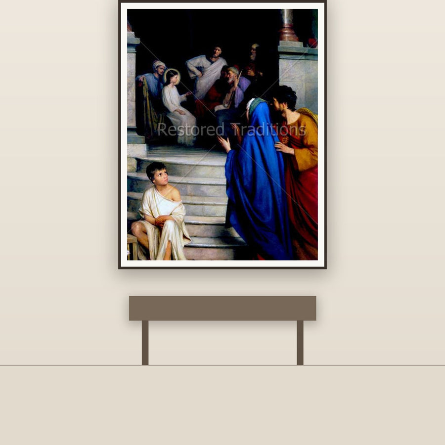 Jesus in the Temple – Bloch, restored fine-art print