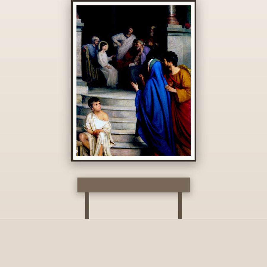 Jesus in the Temple – Bloch, restored fine-art print