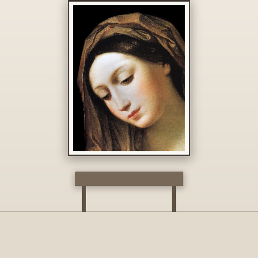 Madonna, Detail – Reni, restored fine-art print