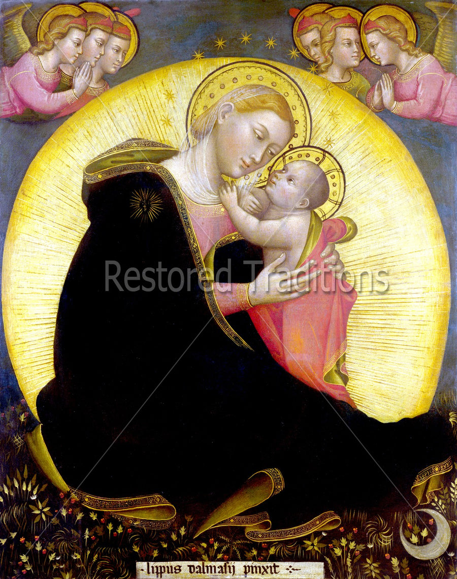 Mother Mary Holding Baby Jesus