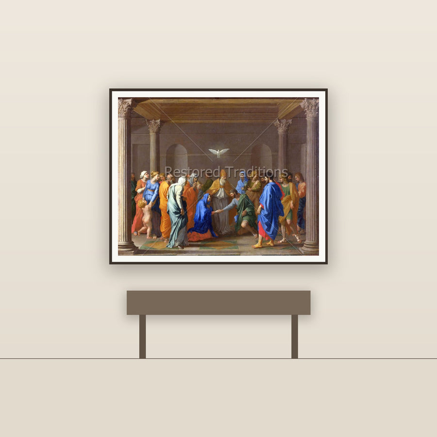 Marriage of the Virgin – Poussin, restored fine-art print