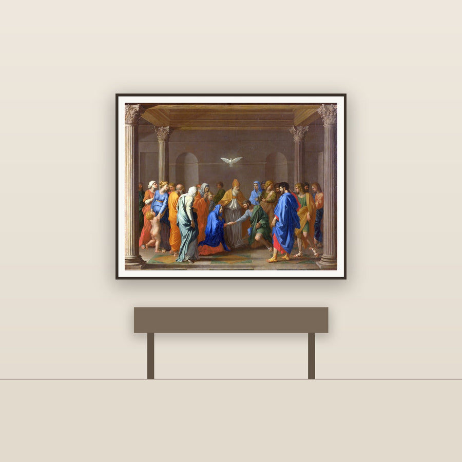 Marriage of the Virgin – Poussin, restored fine-art print