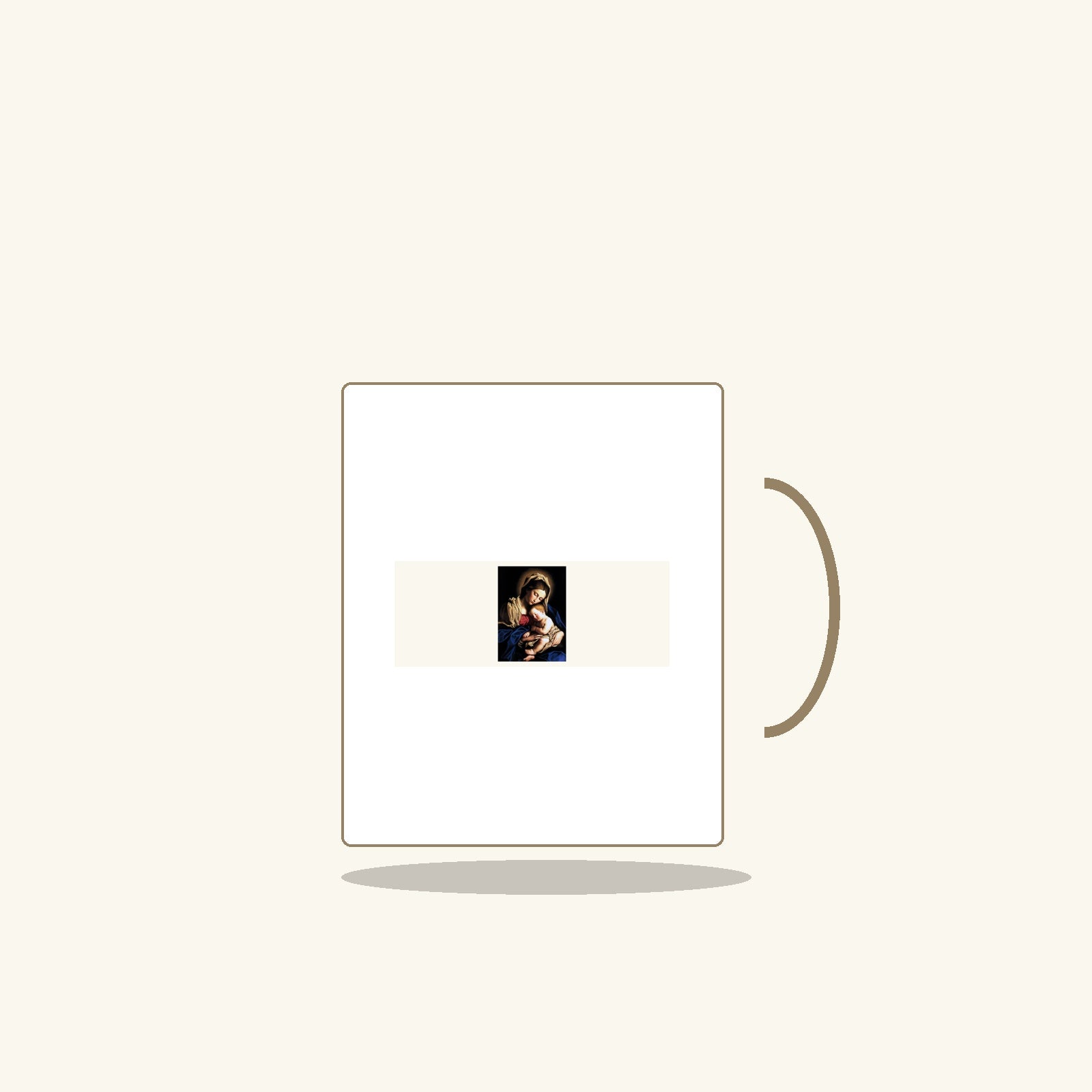 Devotional Art Mug — flat mockup