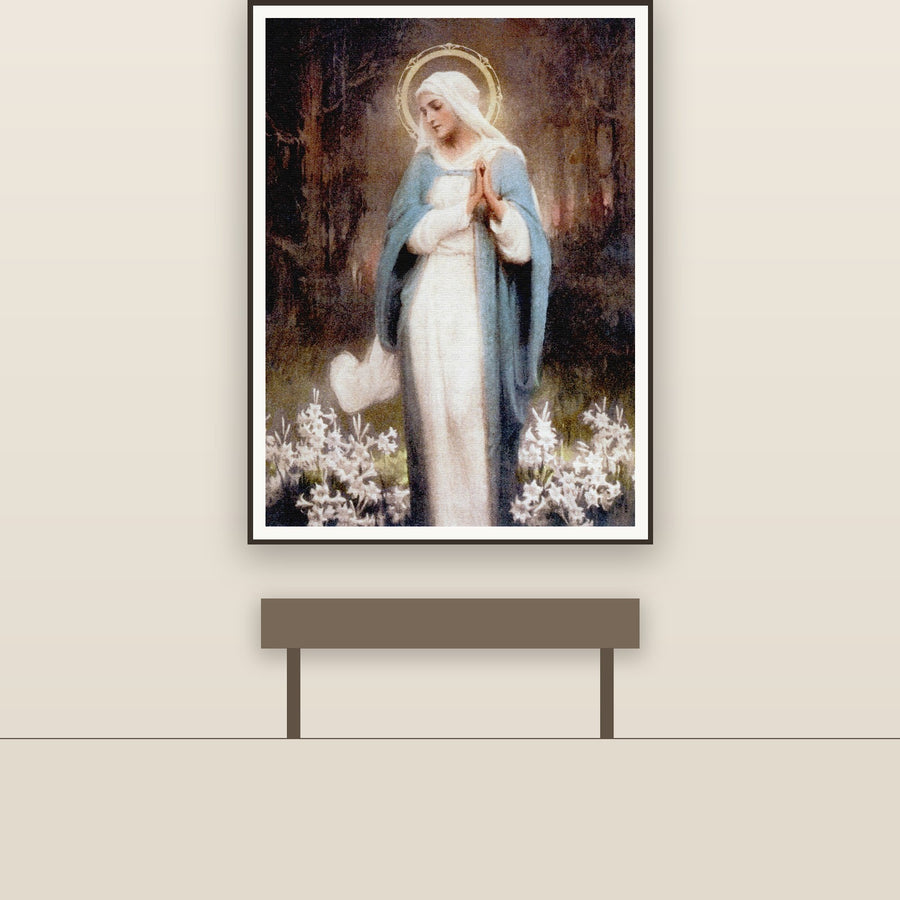 Our Lady Among the Flowers – Chambers, restored fine-art print