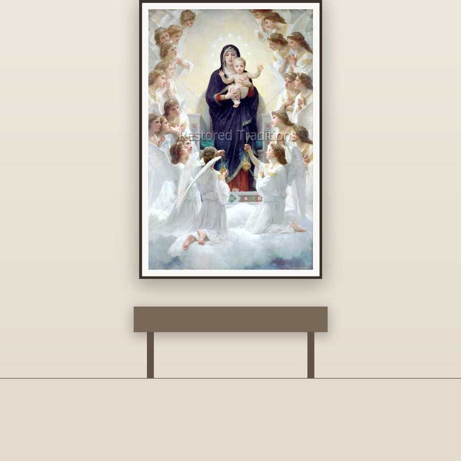 Queen of Angels – Bouguereau, restored fine-art print