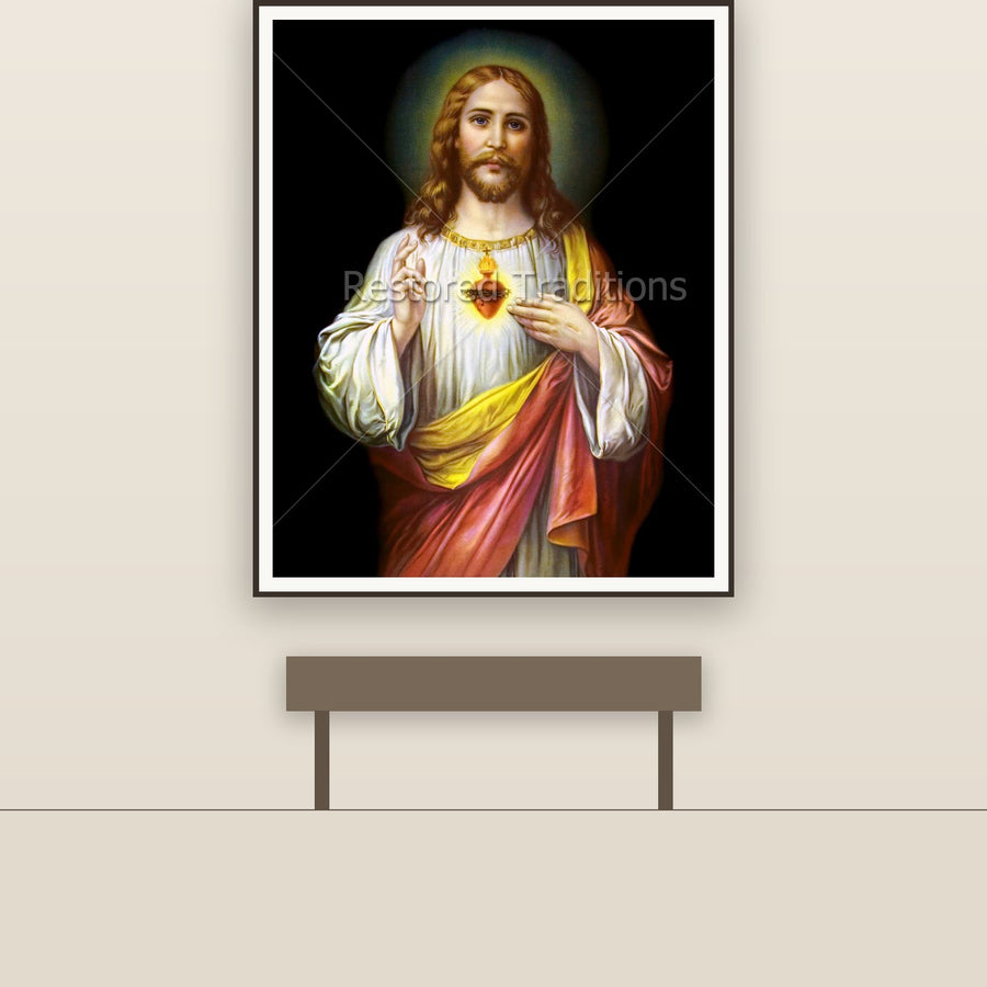 Sacred Heart – Zabateri, restored fine-art print