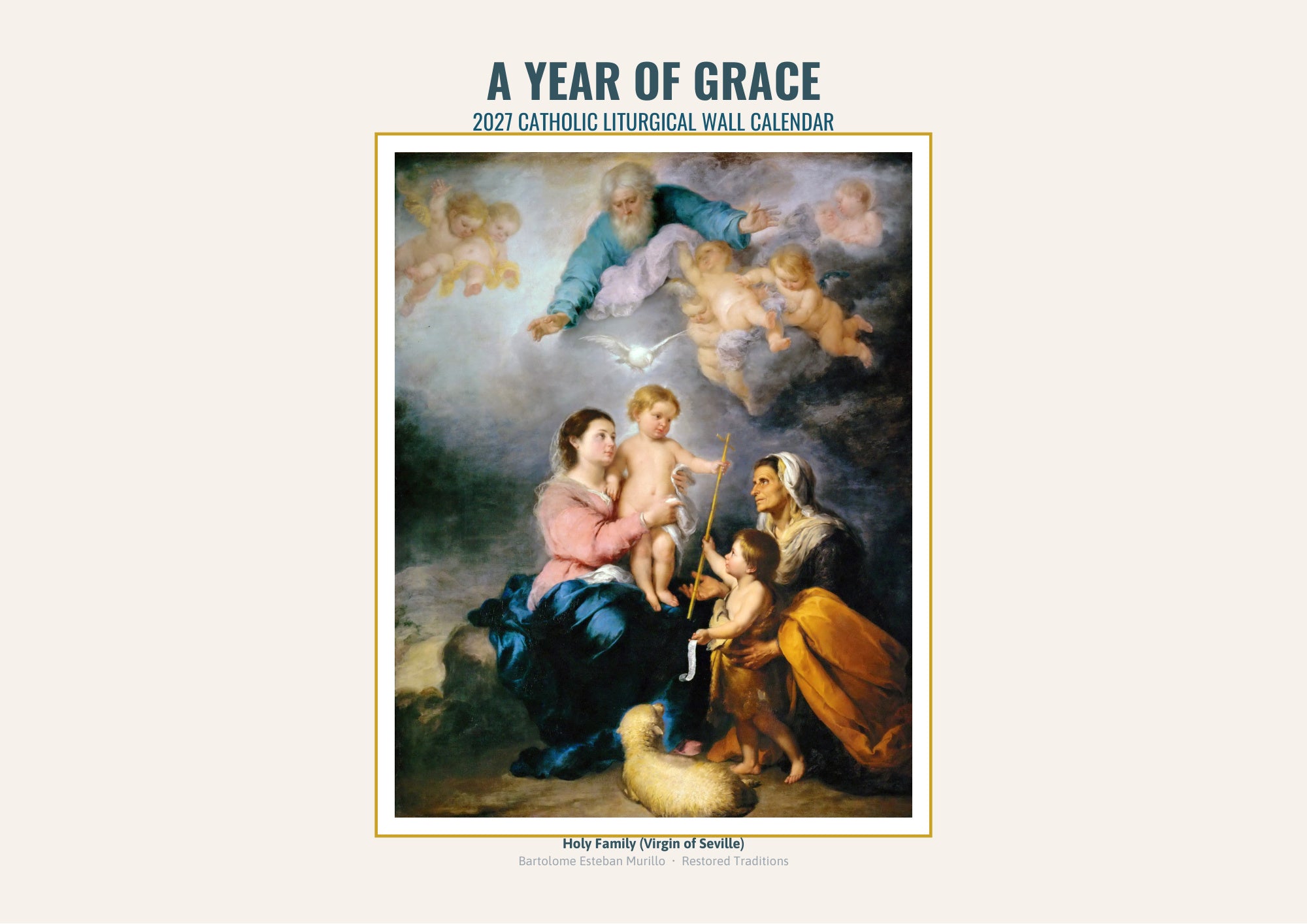 2027 Catholic Liturgical Wall Calendar -- A Year of Grace, cover page (actual print file)