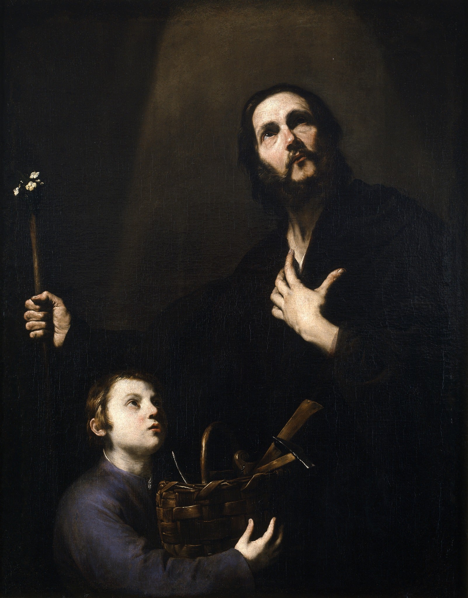 St. Joseph and Christ – Ribera, restored fine-art print