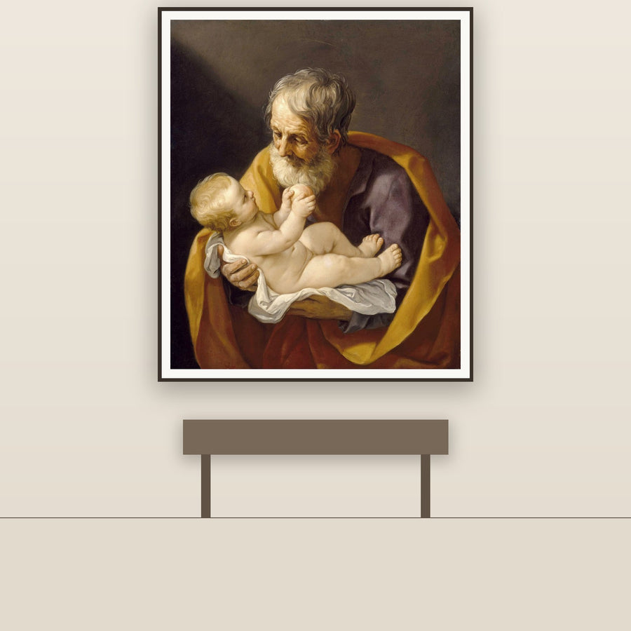 St. Joseph Holding Christ – Reni, restored fine-art print