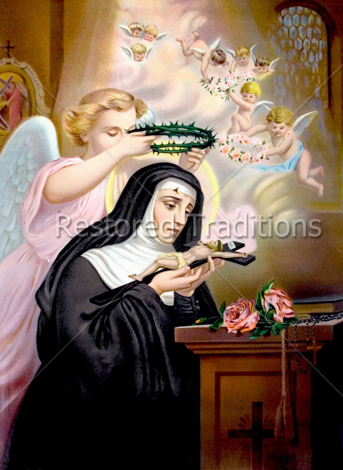 St. Rita, restored fine-art print
