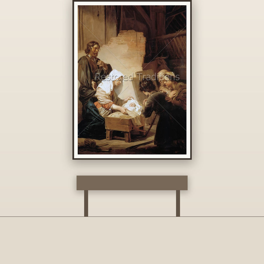 The Adoration of the Shepherds – Bray, restored fine-art print