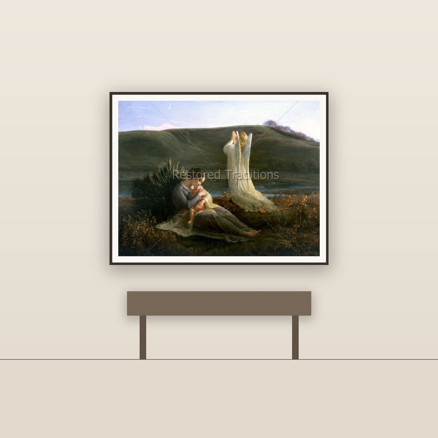 The Angel & the Mother – Janmot, restored fine-art print