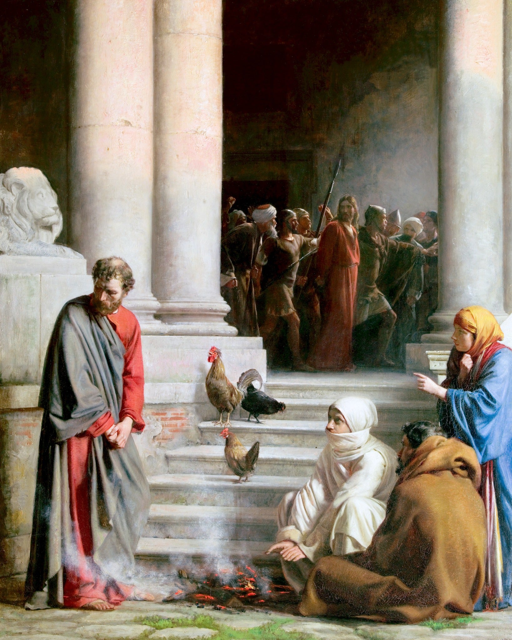 The Denial of St. Peter – Bloch, restored fine-art print