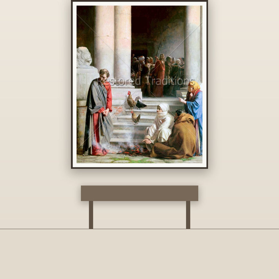 The Denial of St. Peter – Bloch, restored fine-art print