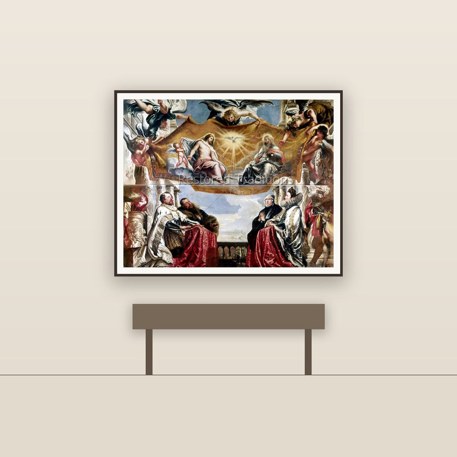 The Trinity Adored – Rubens, restored fine-art print