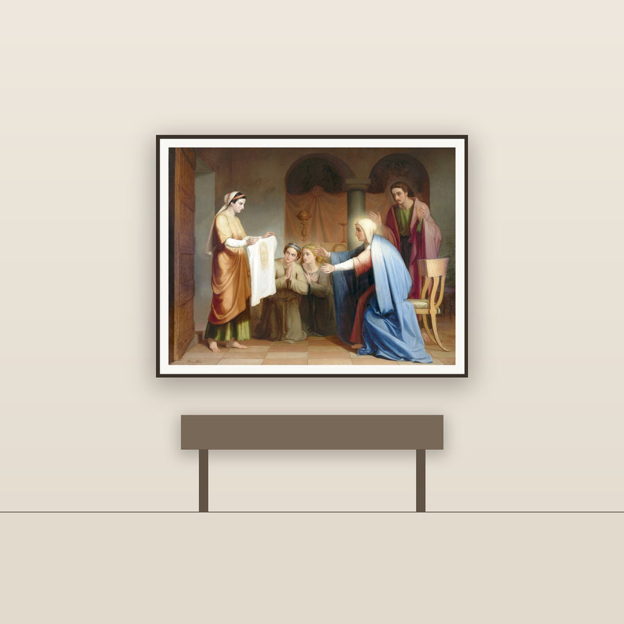 Veronica Shows the Holy Face to the Virgin and Saint John – Vera, restored fine-art print