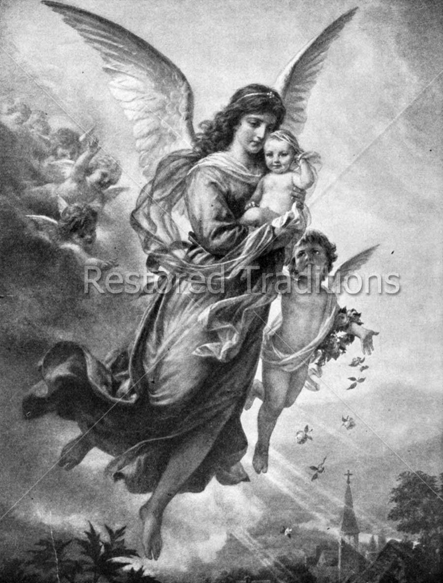 Angel Carrying Baby
