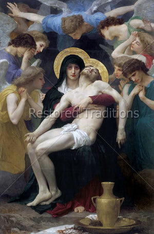 Sorrowful Madonna Holds Christ