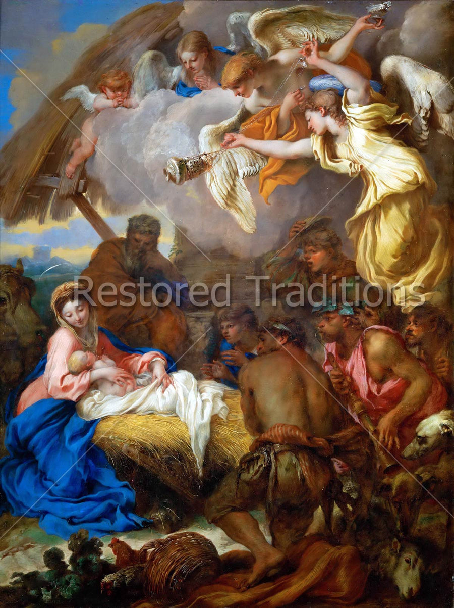 Shepherds Kneeling to the Divine Infant