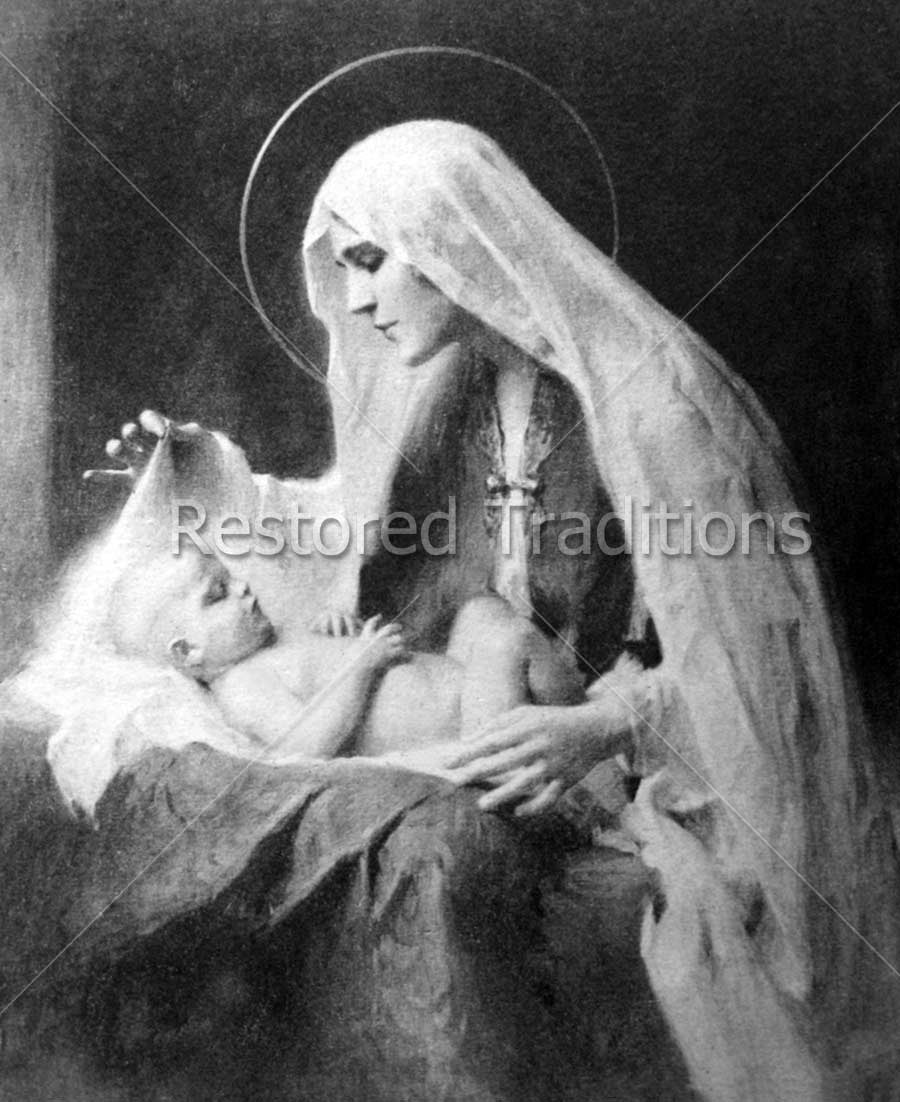 Virgin Mary Watches Sleeping Jesus