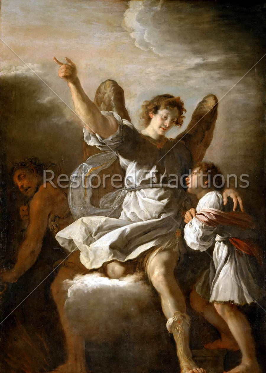 Angel Protecting Boy from Devil