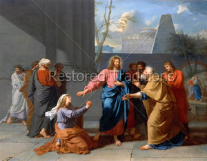 Jesus Casting Devil Out of Woman